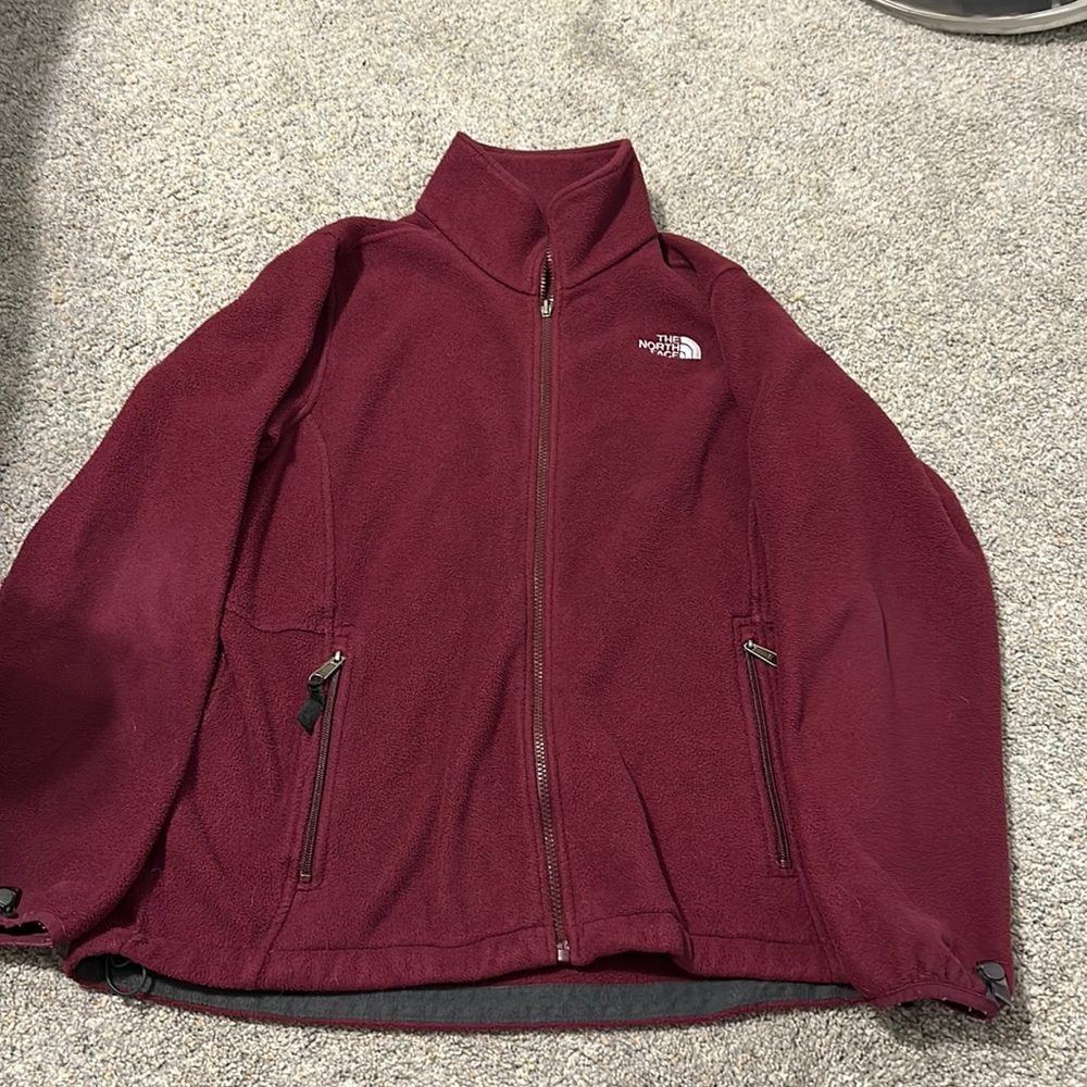 The north face fleece zip up jacket